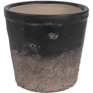 Clayre & Eef 6CE1719M Flower Pot Black Brown Ø...