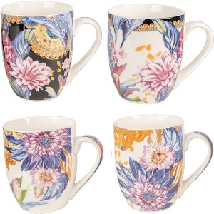 Clayre & Eef 6CEMS0046 Mug 4 pieces 12x 8x10 cm / 300...