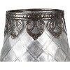 Clayre & Eef 6GL4383 Tealight holder silver Ø 9x11 cm diamond cut