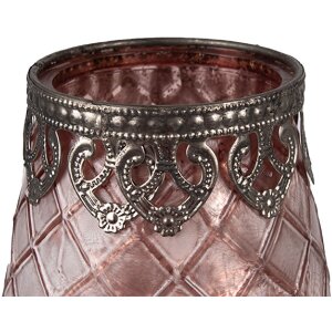 Clayre & Eef 6GL4384 Tealight Holder Pink Ø...