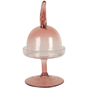 Clayre & Eef 6GL4385 Glass Bell Jar Pink Ø...