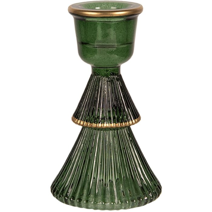 Clayre & Eef 6GL4396GR Candlestick Ø 6x10 cm Green