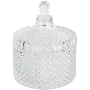 Clayre & Eef 6GL4434 Storage jar with lid Ø 10x25 cm Transparent