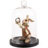 Clayre & Eef 6GL4485 Glass Bell Jar Transparent Brown Country Style Ø 15x21 cm