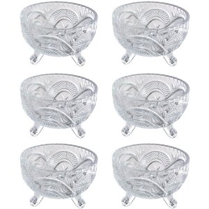 Clayre & Eef 6GL4869 Bowl Set 6 pieces Transparent...