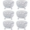 Clayre & Eef 6GL4869 Bowl Set 6 pieces Transparent Ø 10x6 cm