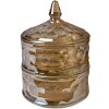 Clayre & Eef 6GL4875 Storage Jar with Lid Brown Ø 13x18 cm