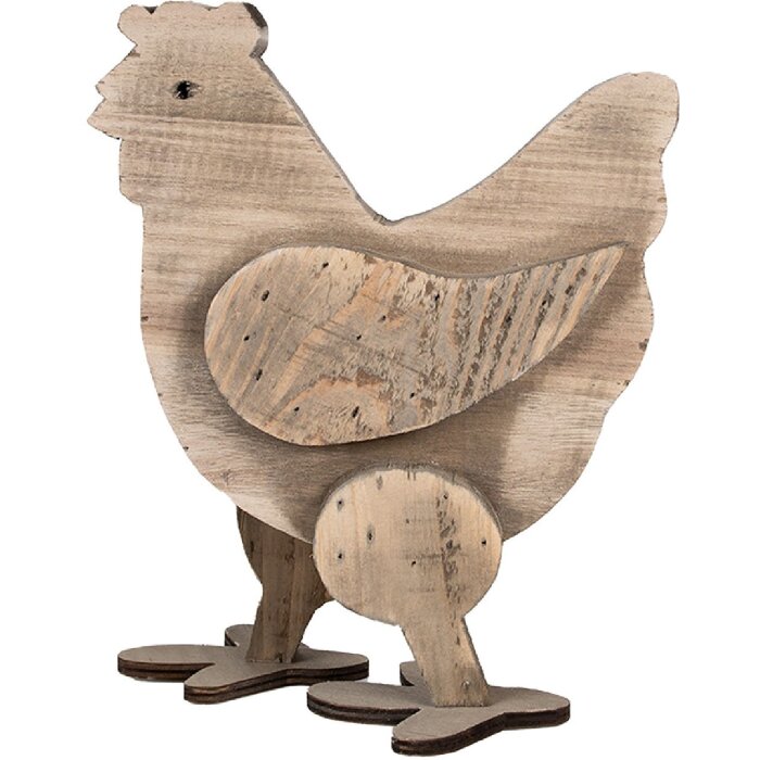 Clayre & Eef 6H2321 Decorative Chicken 23x12x28cm Brown - Stylish country house decoration