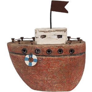 Clayre & Eef 6H2339 Decorative Mini Model Boat Red...