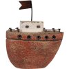 Clayre & Eef 6H2339 Decorative Mini Model Boat Red 10x4x12 cm Shabby Chic