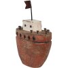 Clayre & Eef 6H2339 Decorative Mini Model Boat Red 10x4x12 cm Shabby Chic