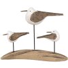 Clayre & Eef 6H2346 Decorative Birds 17x5x14 cm Brown White