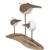 Clayre & Eef 6H2346 Decorative Birds 17x5x14 cm Brown White