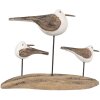 Clayre & Eef 6H2346 Decorative Birds 17x5x14 cm Brown White