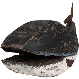 Clayre & Eef 6H2349 Decorative Whale 36x15x23 cm Black White