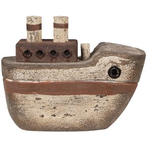 Clayre & Eef 6H2352 Decorative boat 15x6x12 cm Beige...