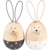 Clayre & Eef 6H2383 Decorative Rabbit Brown Ø 6x14 cm