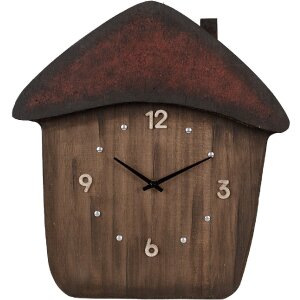 Clayre & Eef 6KL0820 Wall Clock Brown 37x4x40 cm 1xAA