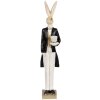 Clayre & Eef 6PR4002 Decorative Rabbit Beige Black 7x6x32 cm Cylinder