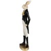 Clayre & Eef 6PR4005 Decorative Rabbit Beige Black 5x4x20 cm