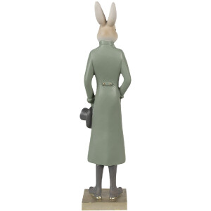 Clayre & Eef 6PR4008 Decorative Rabbit Beige Green 9x7x36 cm