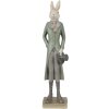 Clayre & Eef 6PR4008 Decorative Rabbit Beige Green 9x7x36 cm