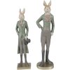 Clayre & Eef 6PR4008 Decorative Rabbit Beige Green 9x7x36 cm