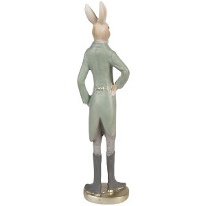 Clayre & Eef 6PR4010 Decorative Rabbit Beige/Green 11x8x40 cm