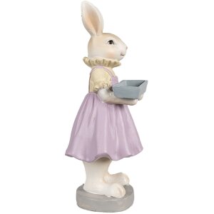 Clayre & Eef 6PR4011 Decorative Rabbit Brown Purple 10x8x20 cm