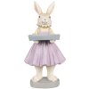 Clayre & Eef 6PR4011 Decorative Rabbit Brown Purple 10x8x20 cm