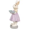 Clayre & Eef 6PR4011 Decorative Rabbit Brown Purple 10x8x20 cm