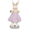 Clayre & Eef 6PR4011 Decorative Rabbit Brown Purple 10x8x20 cm