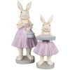 Clayre & Eef 6PR4011 Decorative Rabbit Brown Purple 10x8x20 cm