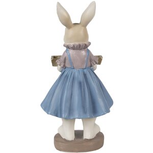 Clayre & Eef 6PR4012 Decorative Rabbit 10x8x20 cm Beige Blue