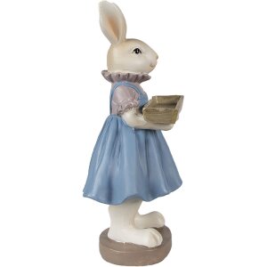 Clayre & Eef 6PR4012 Decorative Rabbit 10x8x20 cm Beige Blue