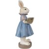 Clayre & Eef 6PR4012 Decorative Rabbit 10x8x20 cm Beige Blue