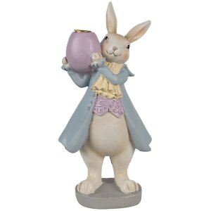 Clayre & Eef 6PR4013 Candle Holder Rabbit Beige Blue...