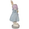 Clayre & Eef 6PR4013 Candle Holder Rabbit Beige Blue 10x8x20 cm