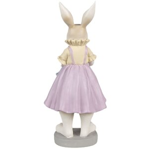 Clayre & Eef 6PR4014 Decorative Rabbit Brown Purple 12x10x27 cm