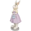 Clayre & Eef 6PR4014 Decorative Rabbit Brown Purple 12x10x27 cm