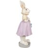 Clayre & Eef 6PR4014 Decorative Rabbit Brown Purple 12x10x27 cm