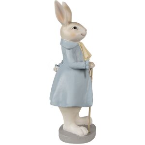 Clayre & Eef 6PR4015 Decoration Rabbit 12x9x26 cm Beige Blue