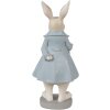 Clayre & Eef 6PR4015 Decoration Rabbit 12x9x26 cm Beige Blue