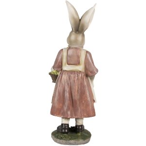 Clayre & Eef 6PR4024 Decorative Rabbit 14x11x38cm Brown Pink