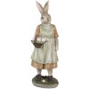 Clayre & Eef 6PR4026 Decorative Rabbit Brown Green 9x8x25 cm Polyresin