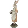 Clayre & Eef 6PR4026 Decorative Rabbit Brown Green 9x8x25 cm Polyresin