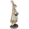 Clayre & Eef 6PR4026 Decorative Rabbit Brown Green 9x8x25 cm Polyresin