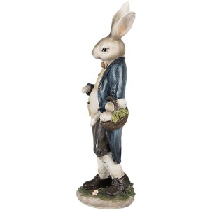 Clayre & Eef 6PR4027 Decorative Rabbit Brown Blue...