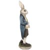 Clayre & Eef 6PR4027 Decorative Rabbit Brown Blue 9x7x25 cm