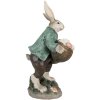 Clayre & Eef 6PR4028 Decorative Rabbit 18x16x32cm Brown Green